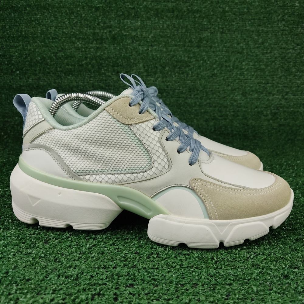 Vionic Sneakers Womens 8 Cream Aris Suede Lizard Chunky Athletic Walking Shoes